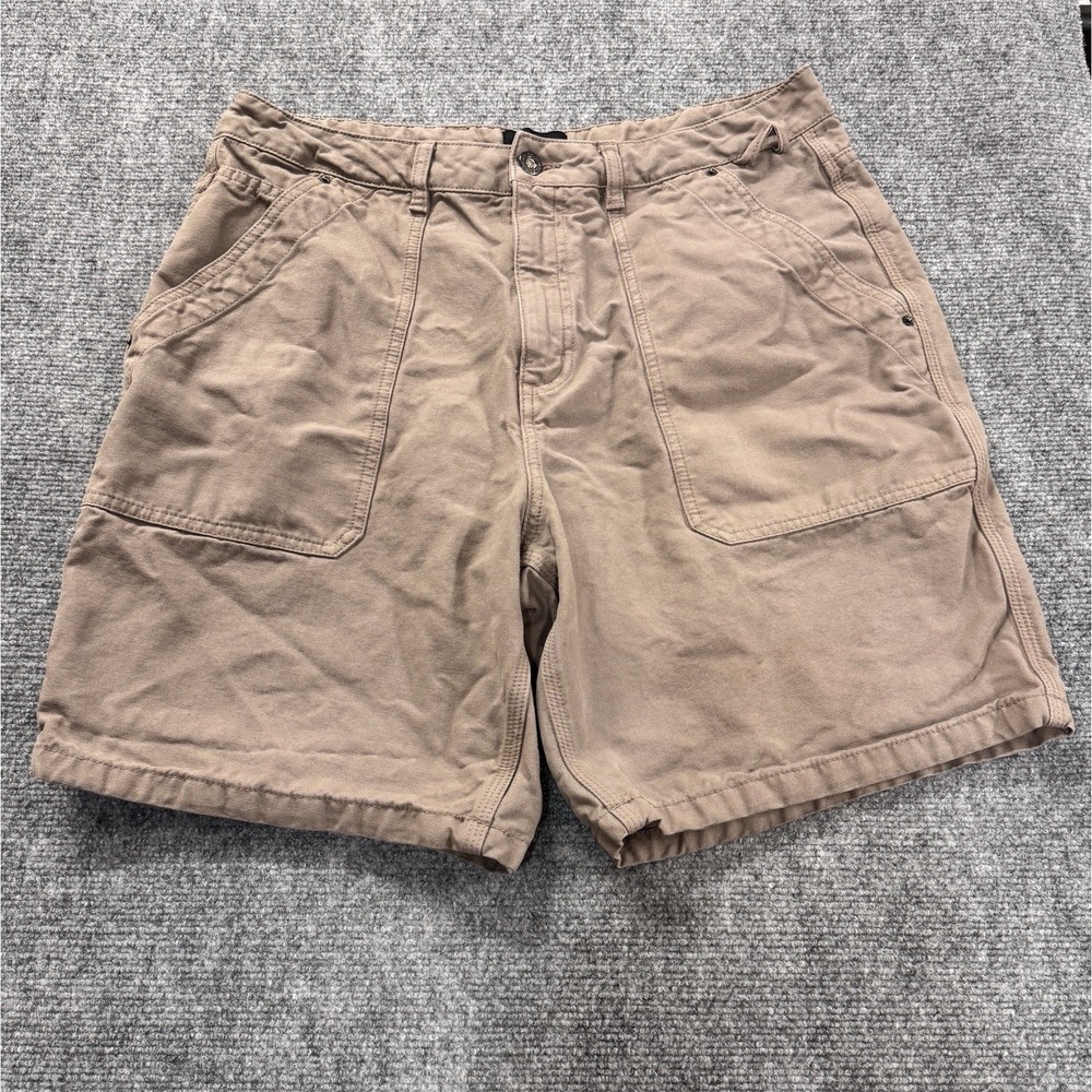Finisterre Basset Workwear Brown Canvas Cotton Shorts 34